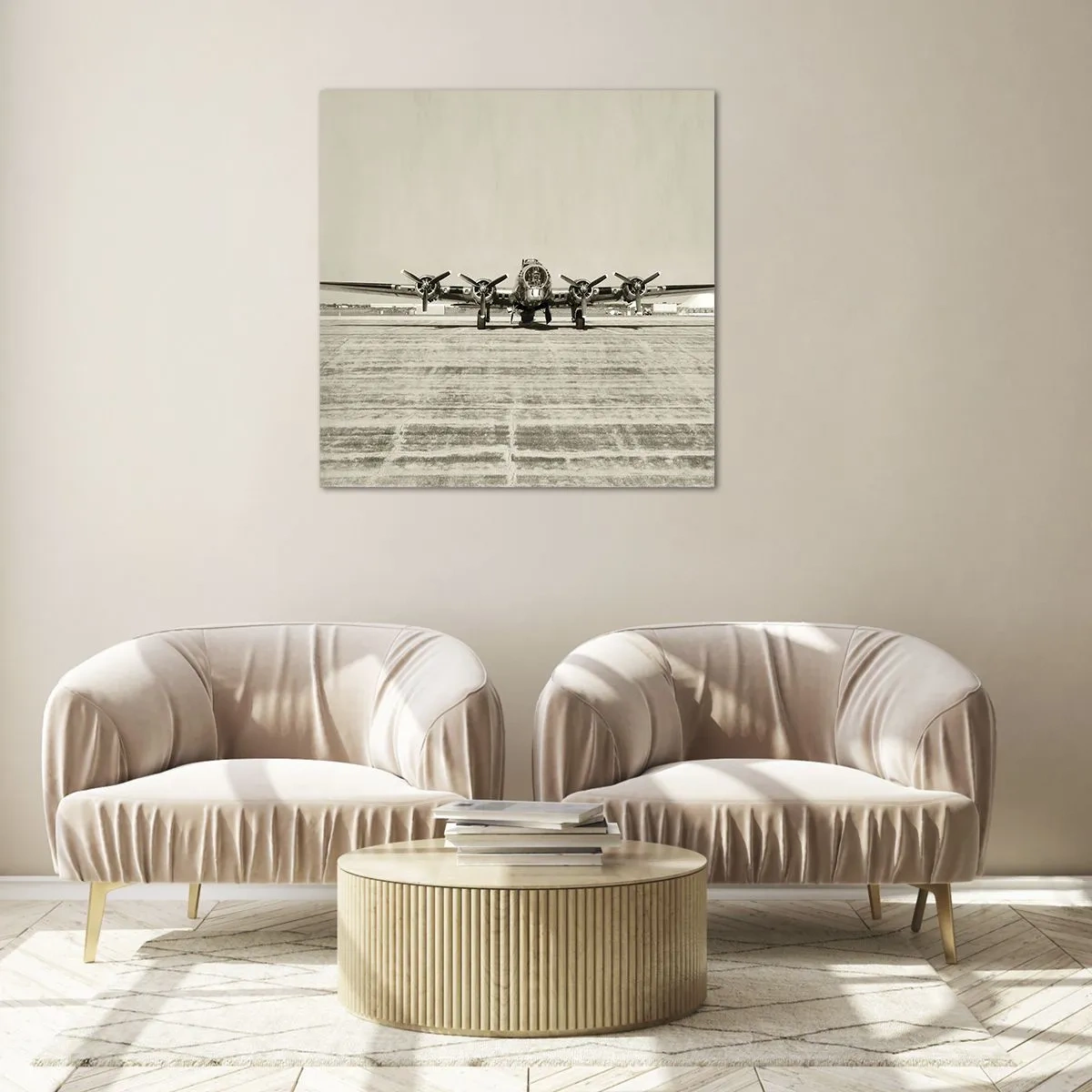 Billede på glas - Som altid klar - 70x70 cm