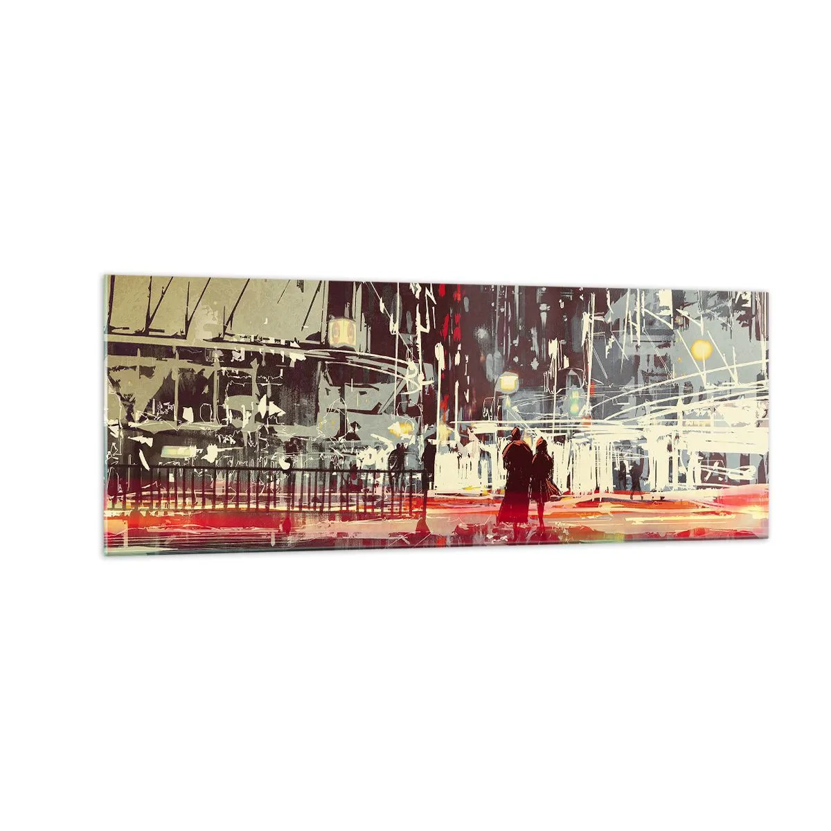 Billede på glas - En storbyoverfart - 140x50 cm