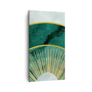 Lærredstryk - Billede på lærred - Et anderledes solsystem - 45x80 cm