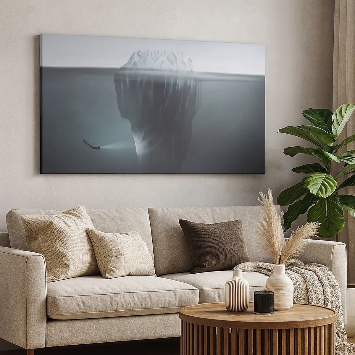 Lærredstryk - Billede på lærred - Undervands-mysterium - 30x30 cm