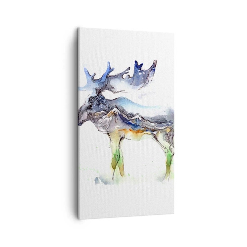 Lærredstryk - Billede på lærred - Helten i en vinterfortælling - 45x80 cm