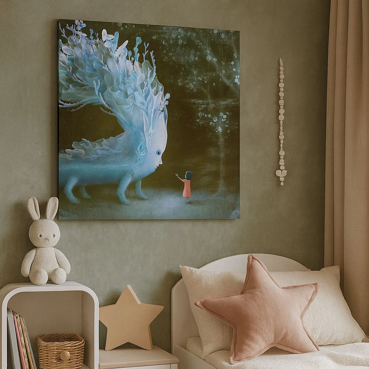 Lærredstryk - Billede på lærred - Et fantastisk møde - 30x30 cm