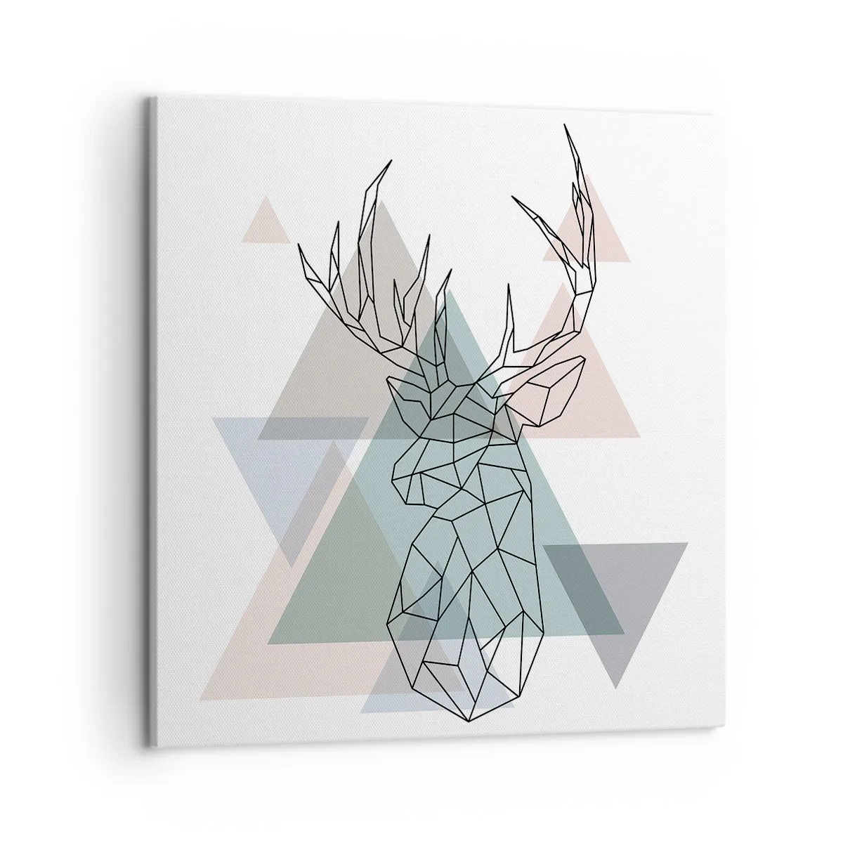 Lærredstryk - Billede på lærred - I en geometrisk skov - 50x50 cm