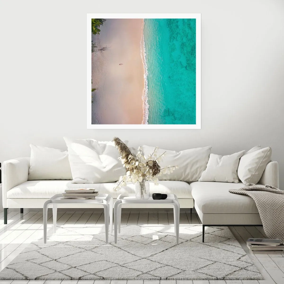 Plakat - Paradis strand - 60x60 cm