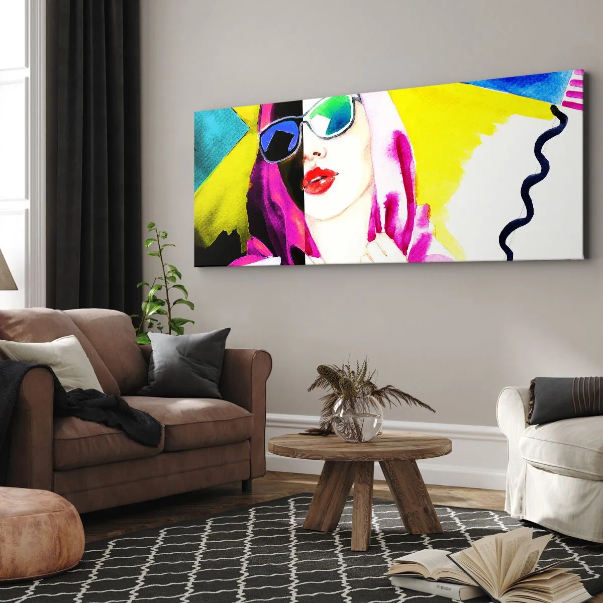 Lærredstryk - Billede på lærred - Jeg er ikke hvid, og jeg er ikke sort - 120x50 cm