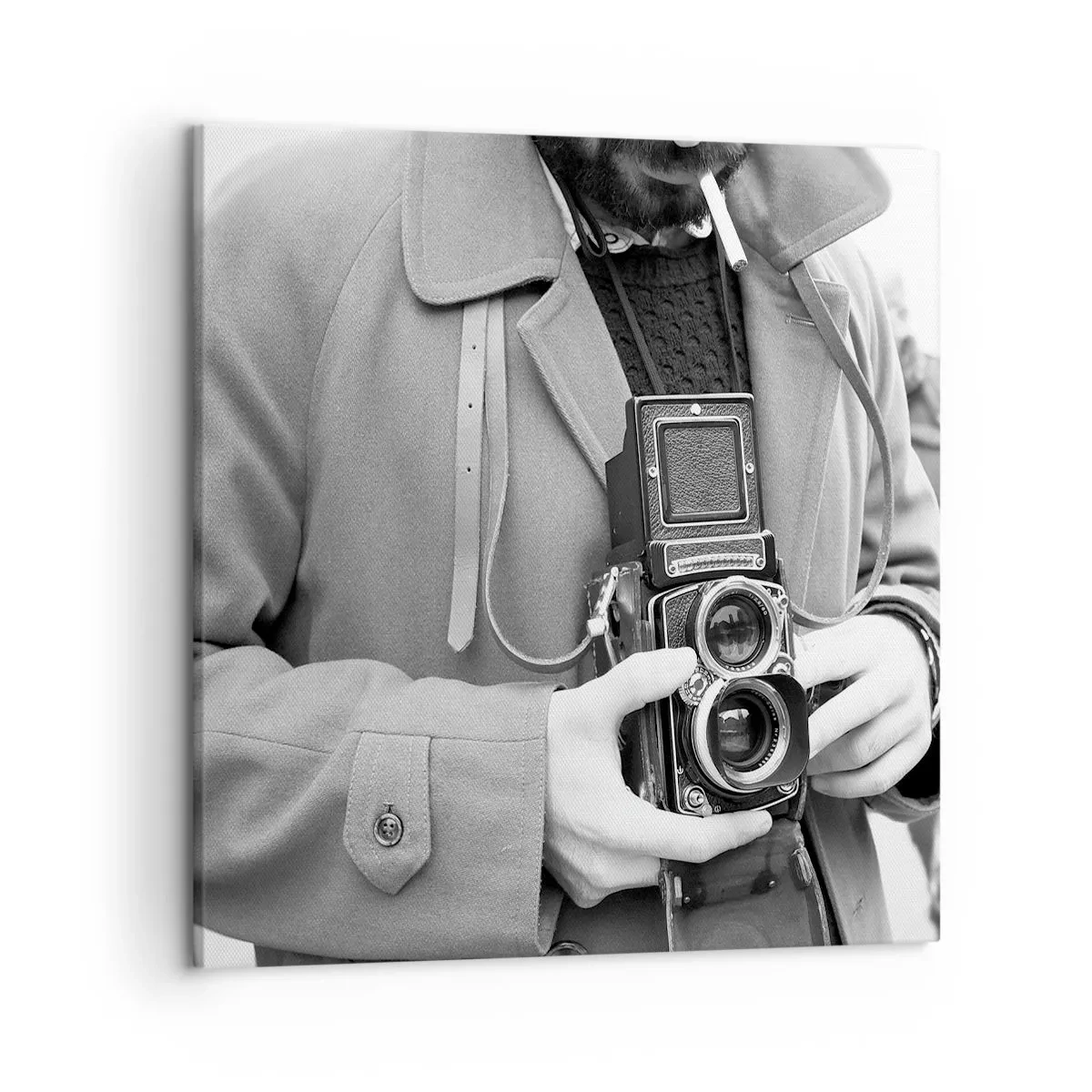 Lærredstryk - Billede på lærred - I retro stil - 50x50 cm