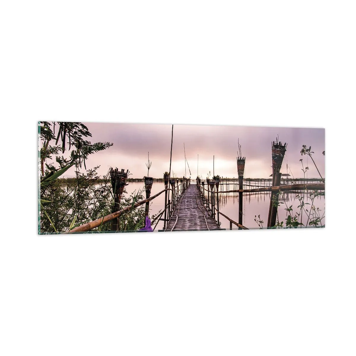Billede på glas - Den stille og rolige atmosfære i Asien - 90x30 cm