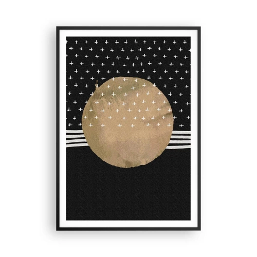 Plakat i sort ramme - Komposition: galaksens flag - 70x100 cm