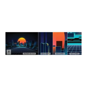 Prøve Fototapet Selvklæbende Deluxe Sticker - Vil du stadig gerne komme til den ægte vare? - Abstraktion, By, Sol - 100x30 cm