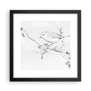 Plakat i sort ramme - Vintermorgen - 30x30 cm