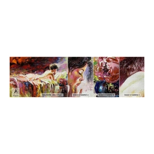 Prøve Fototapet Premium Canvas - Eftertænksom Venus - Kvinde, Legeme, Stykke - 100x30 cm