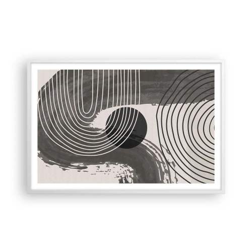 Plakat i hvid ramme - Oval vinder - 91x61 cm