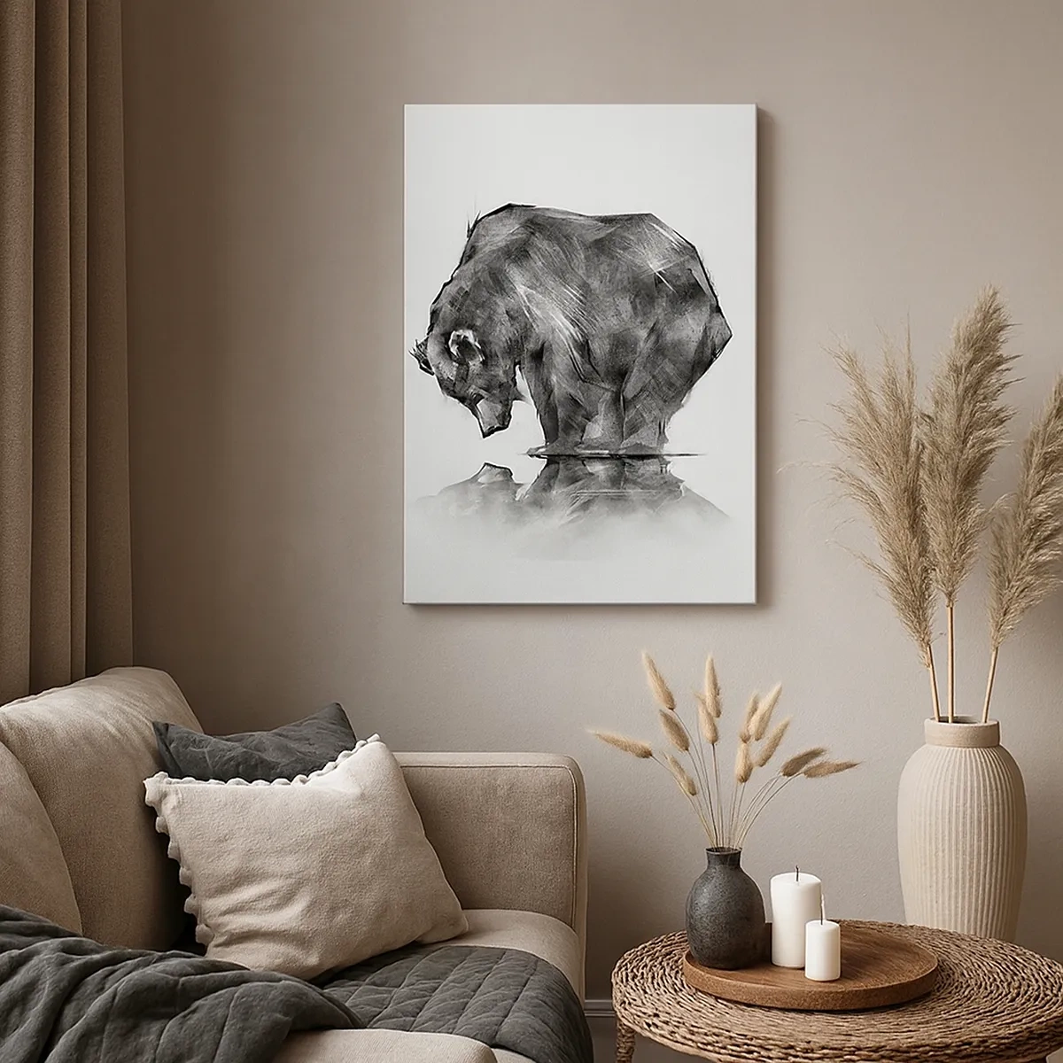 Lærredstryk - Billede på lærred - Dejligt at se nogen tæt på - 50x70 cm