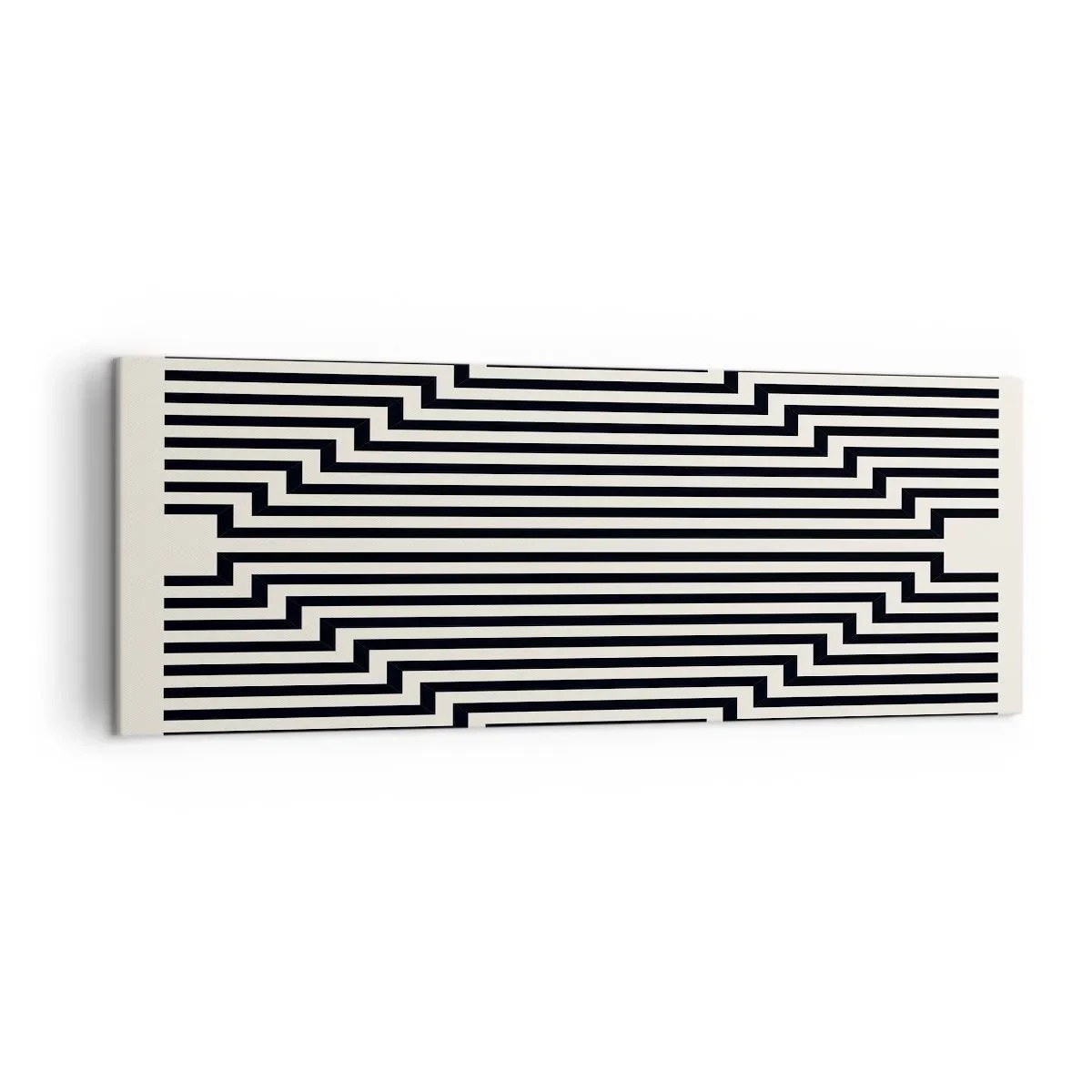 Lærredstryk - Billede på lærred - Geometrisk illusion - 140x50 cm