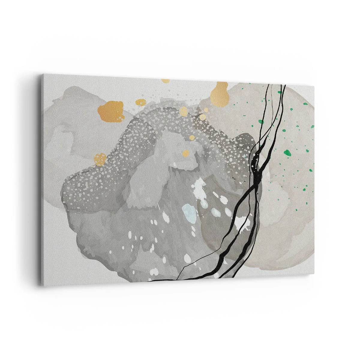 Lærredstryk - Billede på lærred - Organisk komposition - 100x70 cm