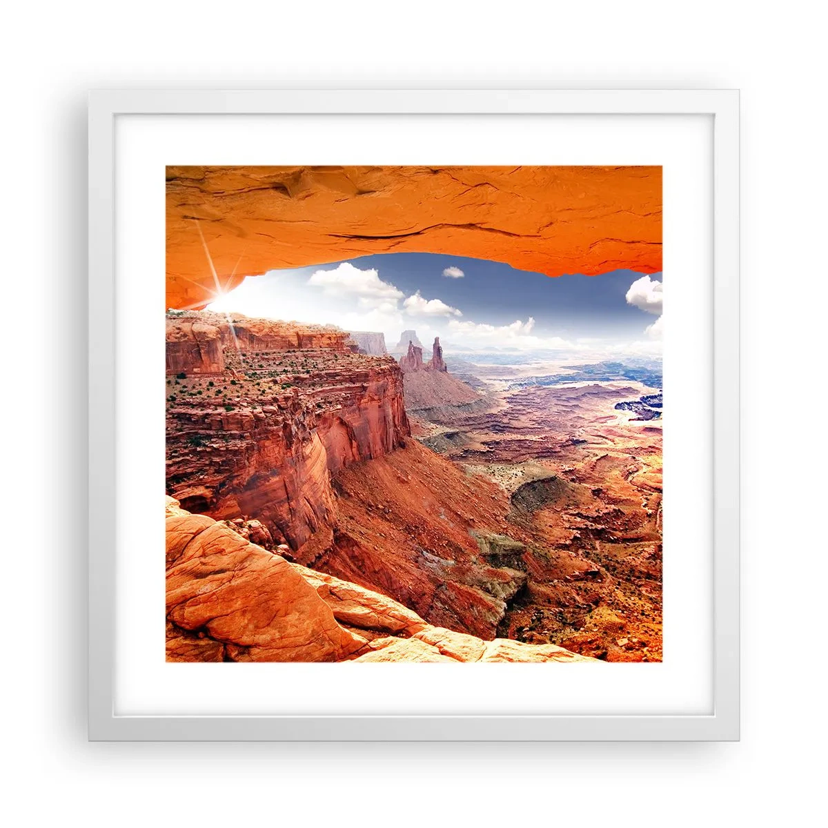 Plakat i hvid ramme - Udskåret af naturen selv - 40x40 cm