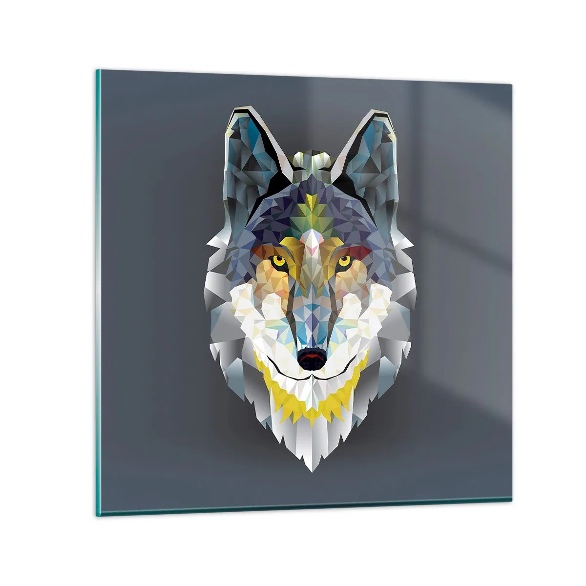 Billede på glas - Når vi taler om ulven - 70x70 cm