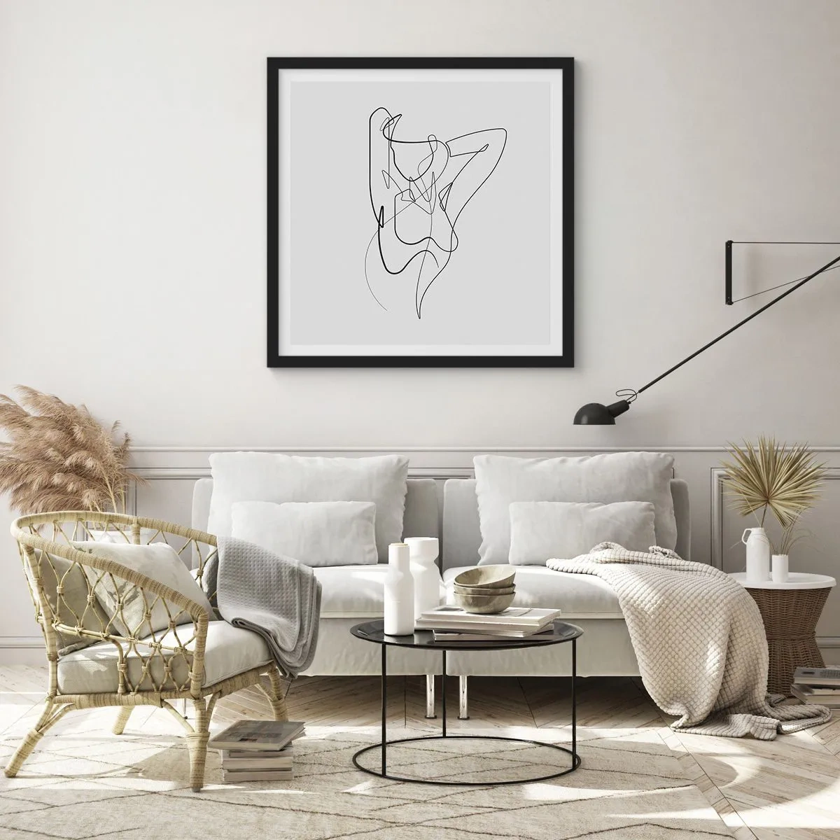 Plakat i sort ramme - Virkelig, hvad er du for en person... - 60x60 cm