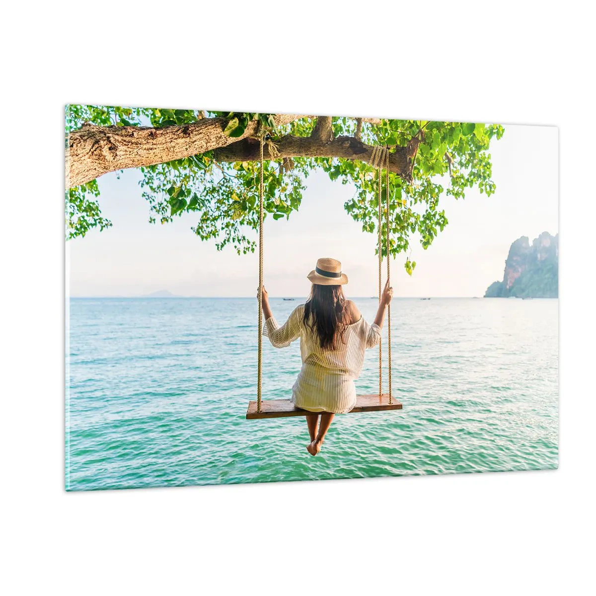 Billede på glas - Livet er smukt - 120x80 cm