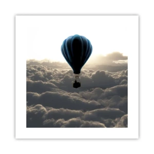 Plakat - Vandringsmand over skyerne - 40x40 cm