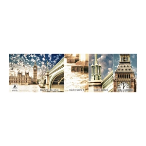 Fototapet Prøve Standard Eco - Fjeragtige skyer over Themsen - By, London, England - 100x30 cm
