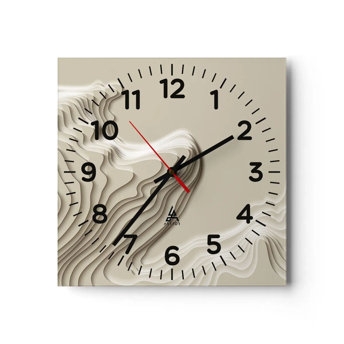 Vægur, Uret - Kunstens topografi - 30x30 cm