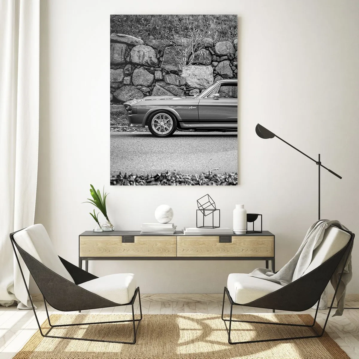Billede på glas - En legende fra 1960'erne. - 50x70 cm
