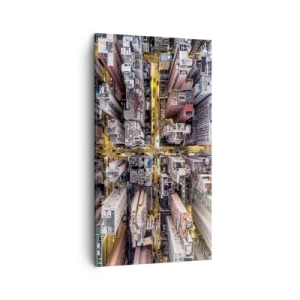 Lærredstryk - Billede på lærred - Hilsner fra Hong Kong - 45x80 cm