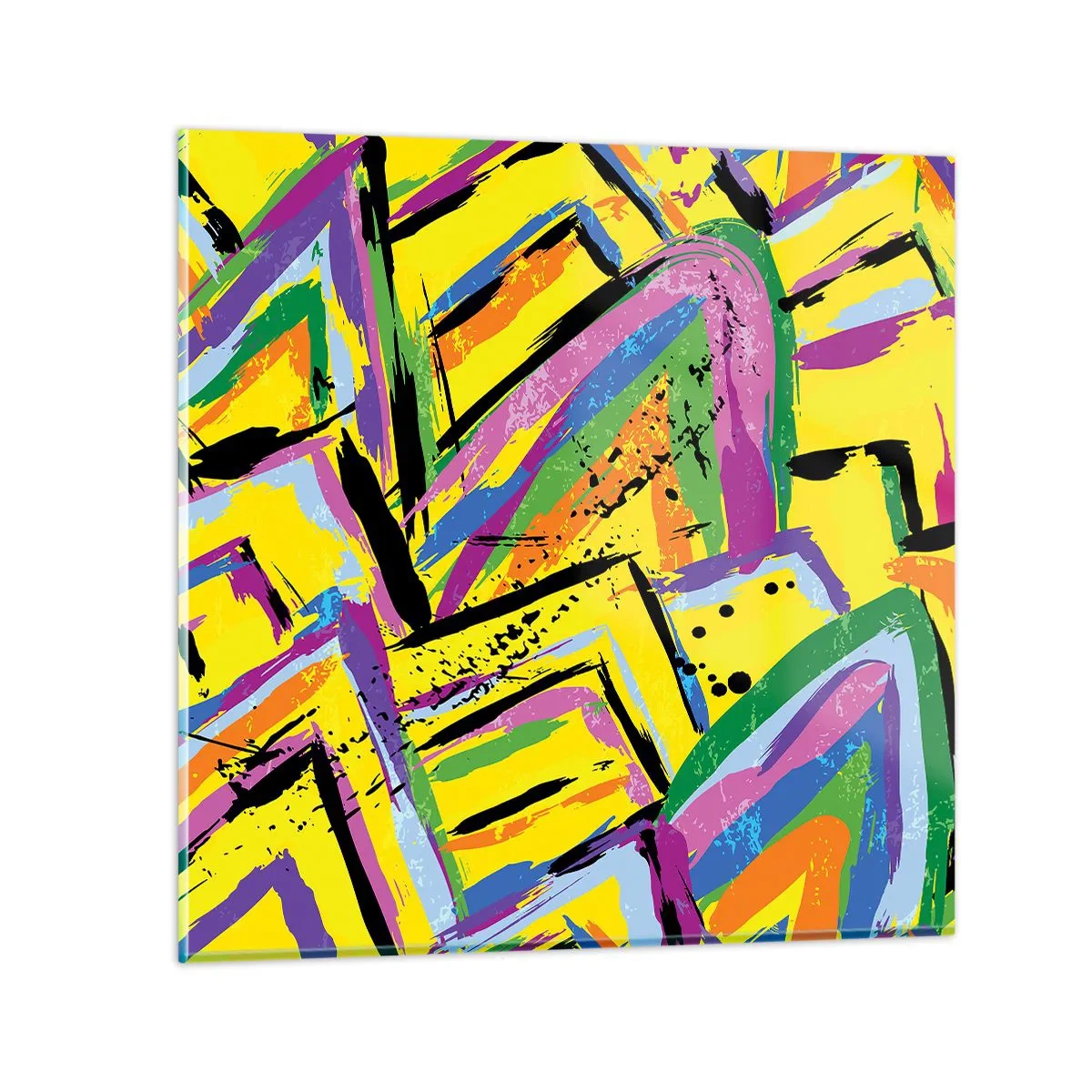 Billede på glas - Han råber af glæde - 40x40 cm