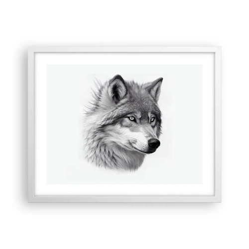 Plakat i hvid ramme - Alpha - uden tvivl - 50x40 cm