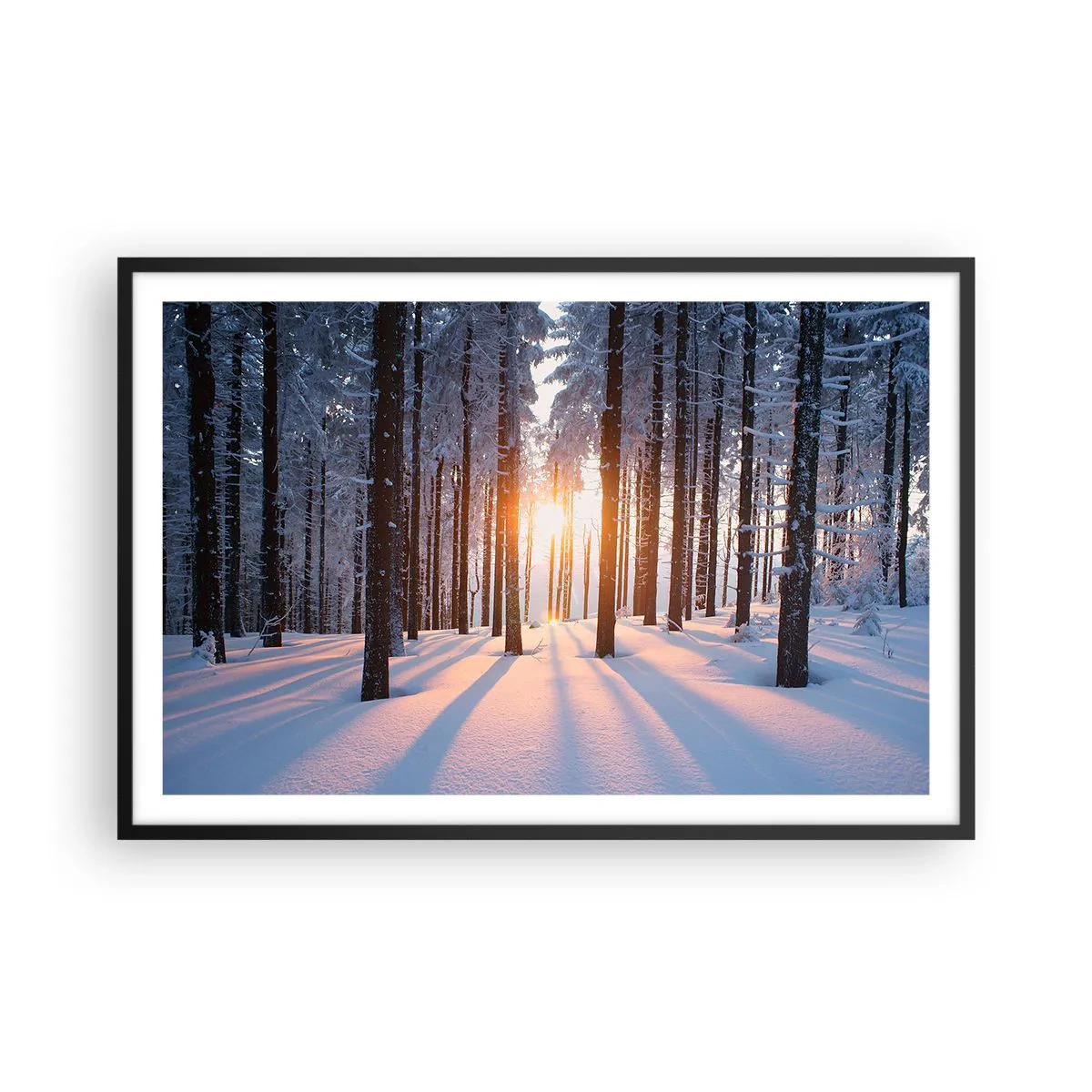 Plakat i sort ramme - Klart i sort og hvidt - 91x61 cm
