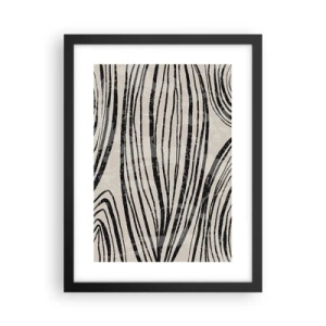 Plakat i sort ramme - Et spild af linjer - 30x40 cm