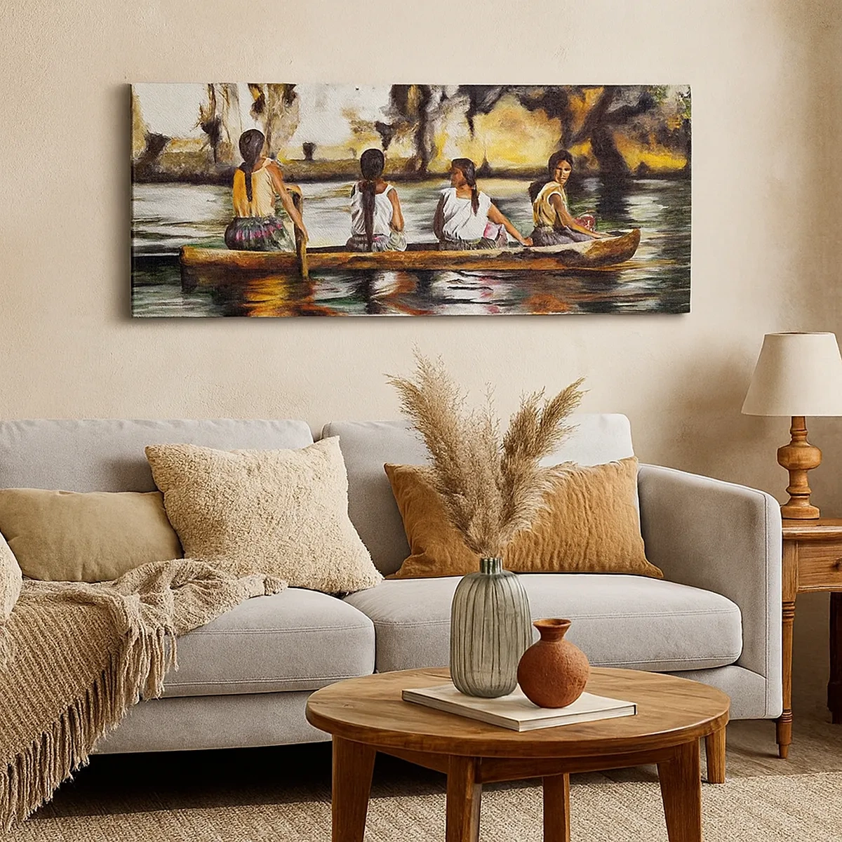 Lærredstryk - Billede på lærred - I et polynesisk paradis - 30x30 cm