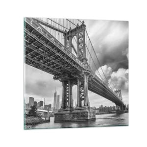 Billede på glas - Til byens hjerte - 60x60 cm