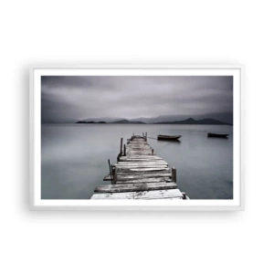 Plakat i hvid ramme - Du kan tage af sted i morgen - 91x61 cm