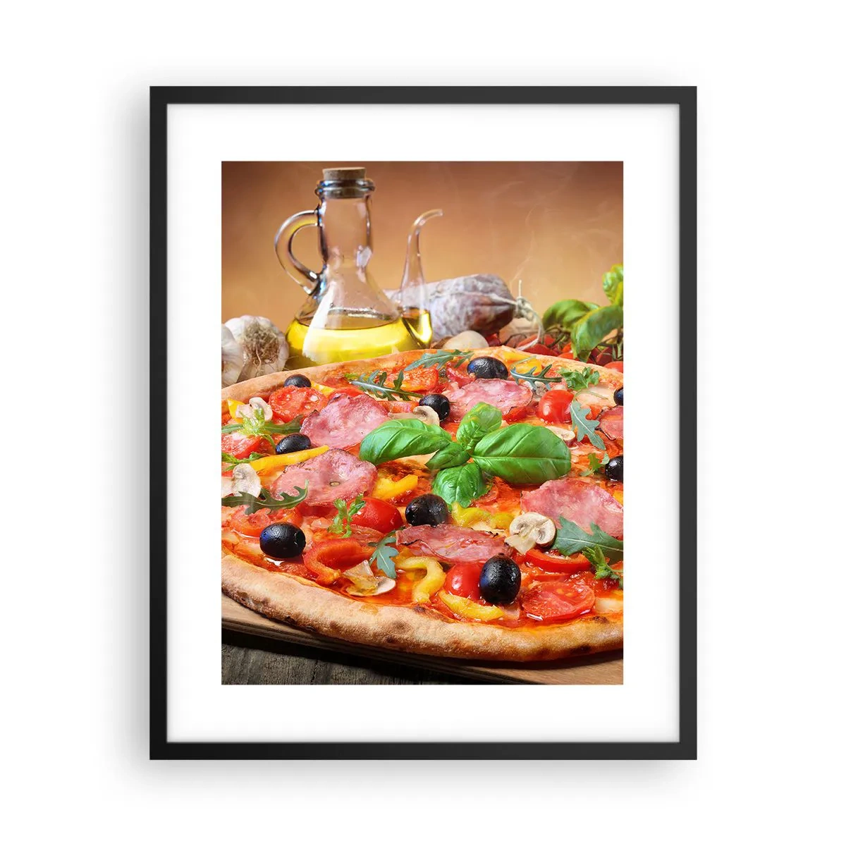 Plakat i sort ramme - Med en ægte italiensk smag - 40x50 cm