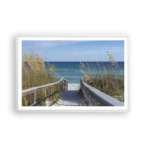 Plakat i hvid ramme - I solen, i vinden - 91x61 cm