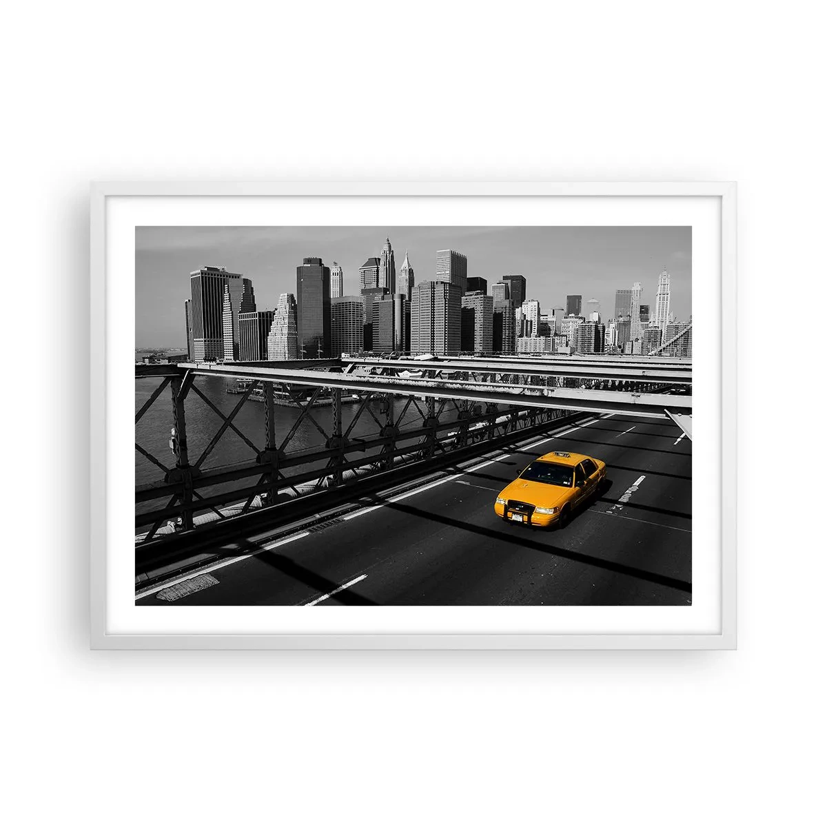 Plakat i hvid ramme - Storbyens farve - 70x50 cm