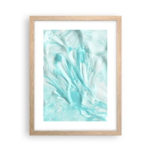 Plakat i ramme af lyst egetræ - For altid sammen - 30x40 cm