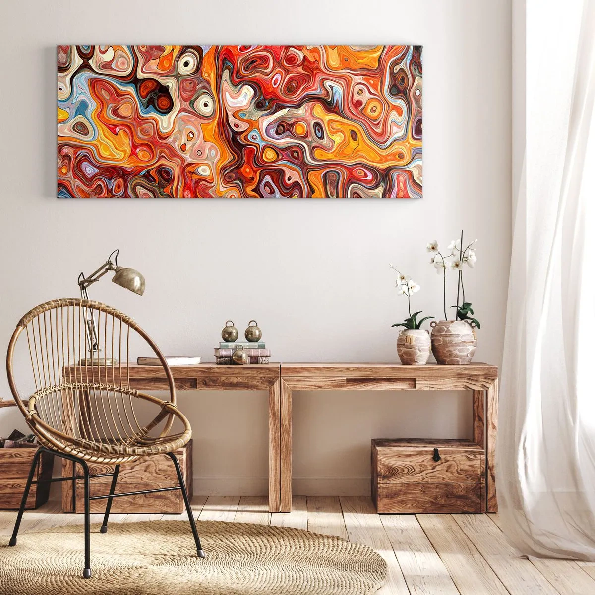 Lærredstryk - Billede på lærred - Hvis nødderne var smeltet i honningen - 100x40 cm