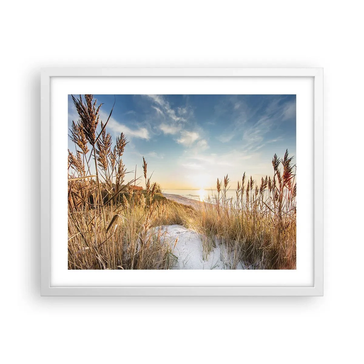 Plakat i hvid ramme - Nordstrand - 50x40 cm