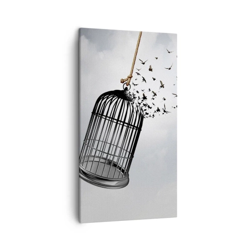 Lærredstryk - Billede på lærred - Tro...håb...frihed! - 45x80 cm