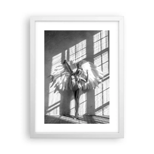 Plakat i hvid ramme - Lige fra himlen - 30x40 cm