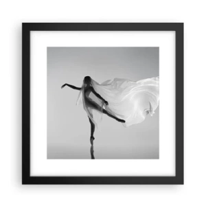 Plakat i sort ramme - Lethed og ynde - 30x30 cm