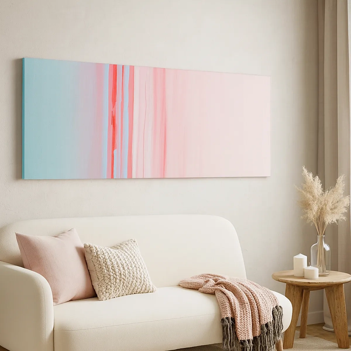 Lærredstryk - Billede på lærred - Abstraktion ved daggry - 30x30 cm