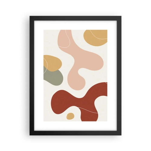 Plakat i sort ramme - Es eller flores? - 30x40 cm