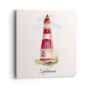 Lærredstryk - Billede på lærred - Altid vejret omkring - 40x40 cm