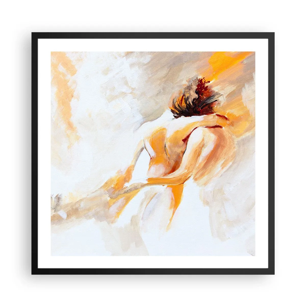 Plakat i sort ramme - I himlen af nærhed - 60x60 cm