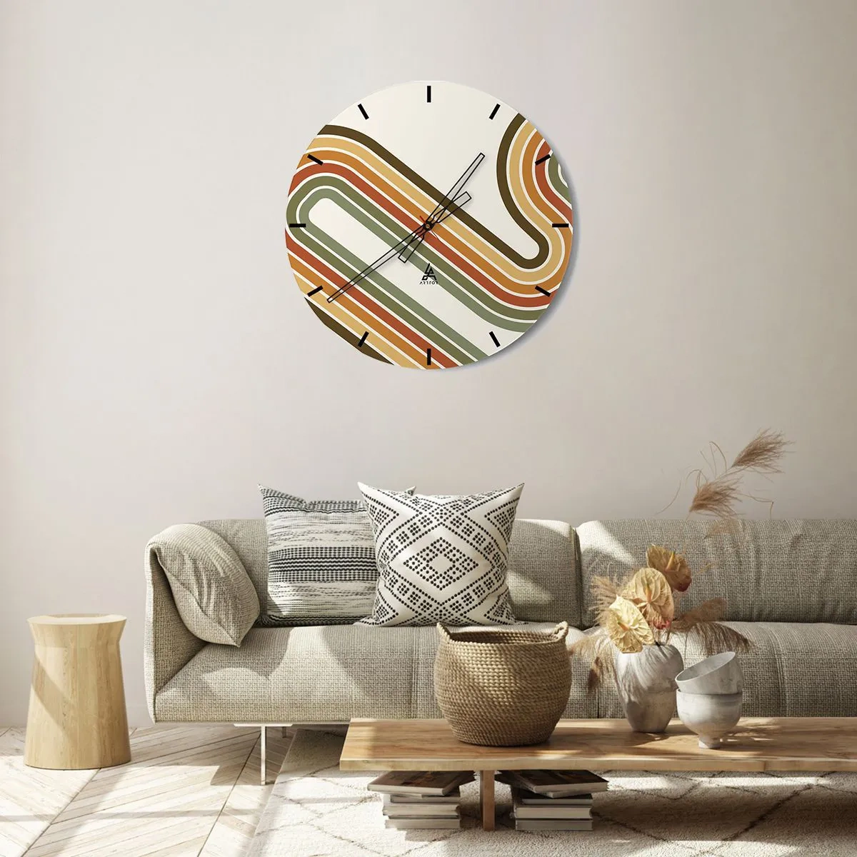 Vægur, Uret - Zigzag til destinationen - 40x40 cm