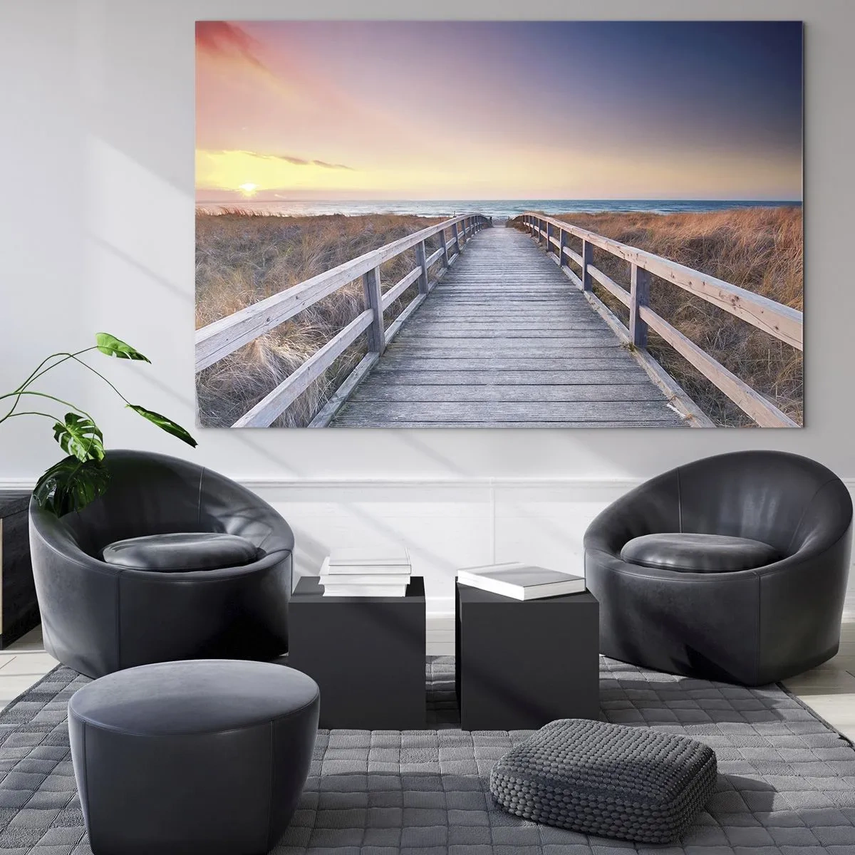 Billede på glas - Baltisk aften aura - 70x50 cm